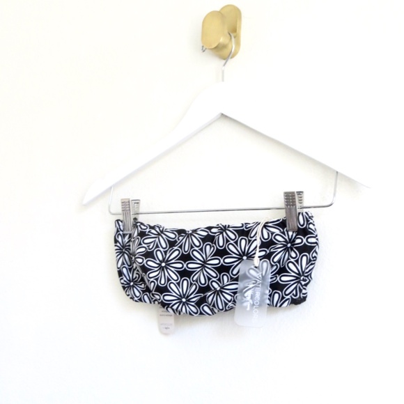 NEW! Kenny Flowers THE Pedregal Bandeau Bikini Top Floral Black SZ S, M - Picture 11 of 14